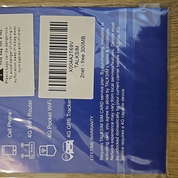 NWT Talksim 4Glte Double Network Data Sim Card. Pay as you go - Picture 9 of 9